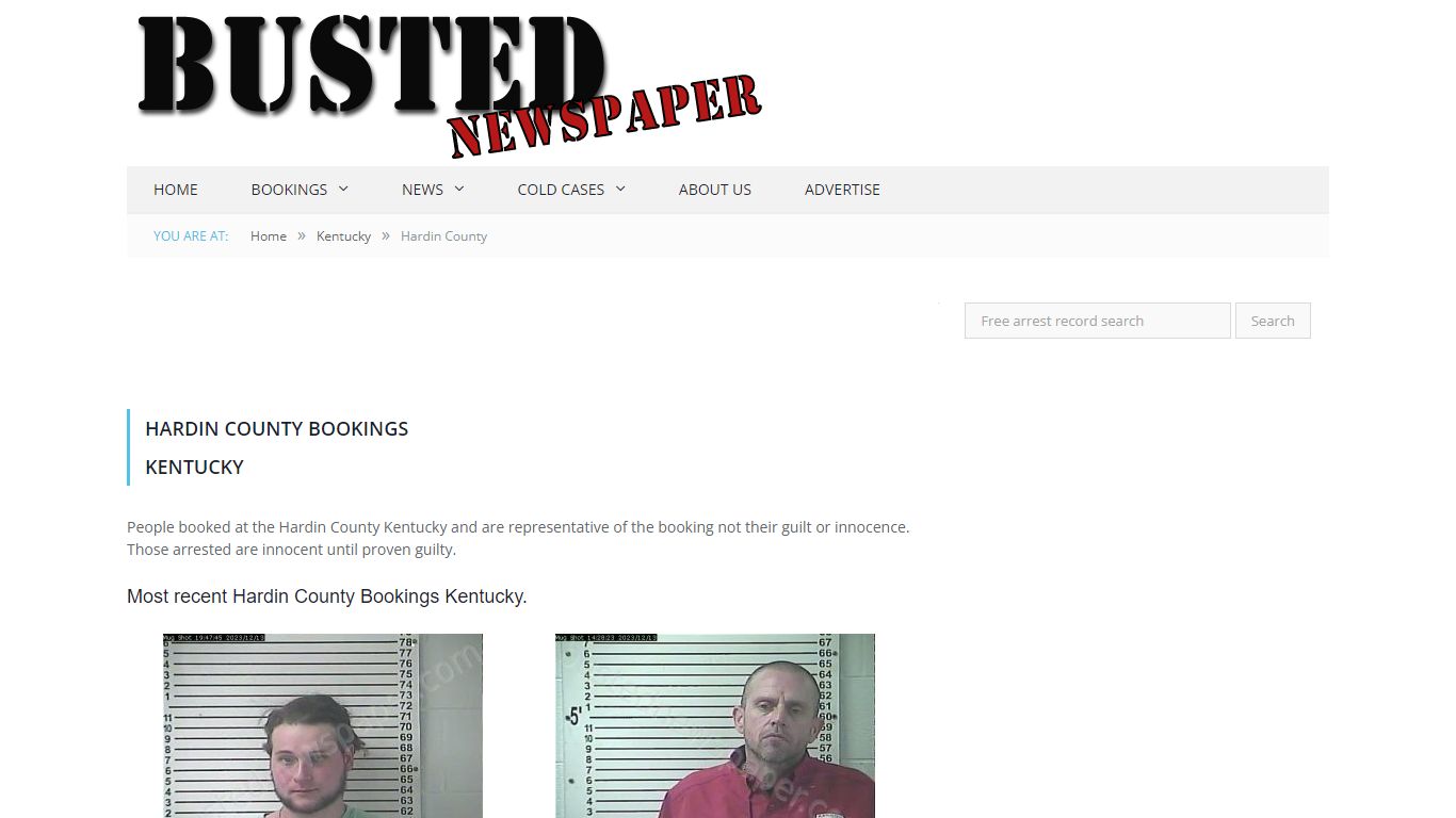 Hardin County, KY Mugshots - BUSTEDNEWSPAPER.COM